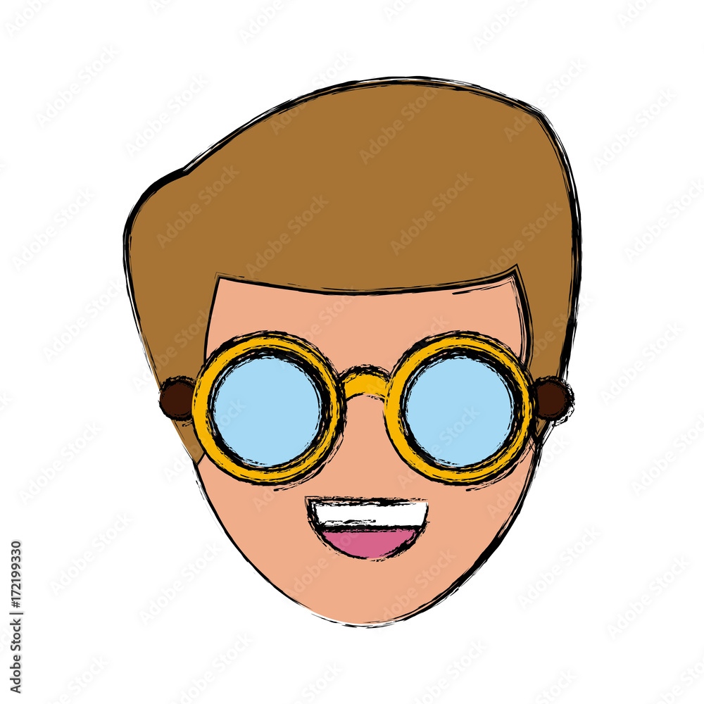 Man smiling cartoon icon vector illustration graphic design Man smiling cartoon icon vector illustration graphic design