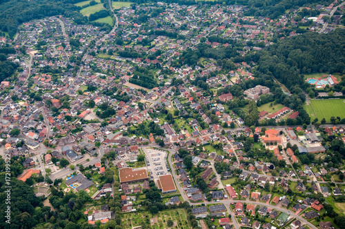 Obraz na płótnie Germany from above - Hamburg, Elmshorn, Norderstedt and Hamburg w salonie