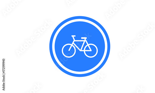 Bicycle sign allowed route