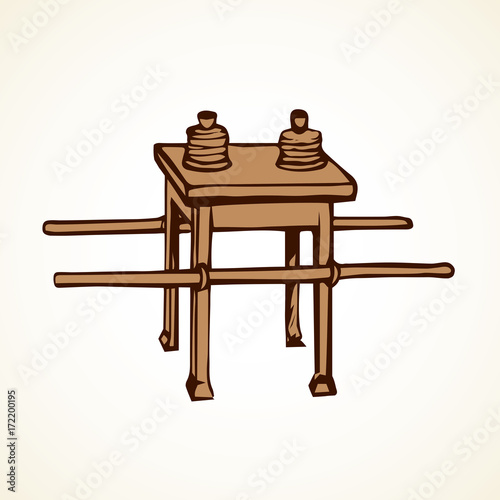 Table of showbread. Vector drawing