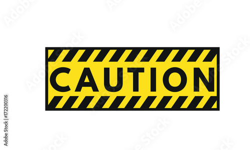 Cuation warning sign 