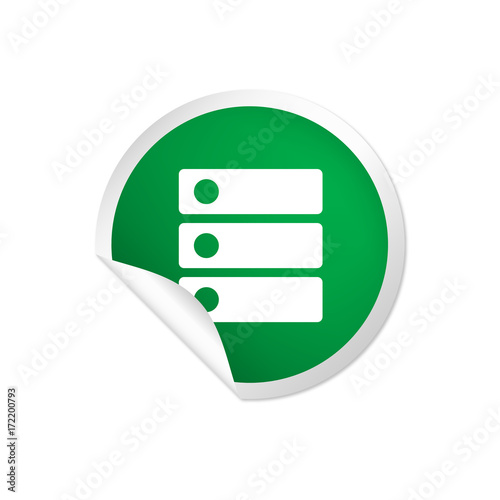 runder Sticker grün - Ordner