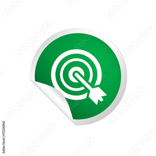 runder Sticker grün - Zielscheibe