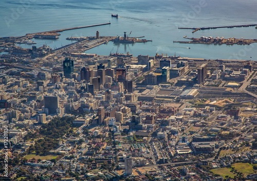 Landscape on top of the table mountain nature reserve in Cape Town at South Africa