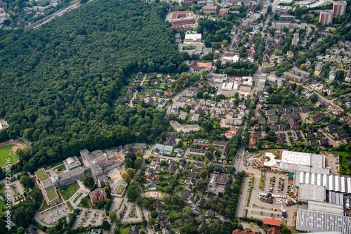 Obraz na płótnie Germany from above - Hamburg, Elmshorn, Norderstedt and Hamburg w salonie