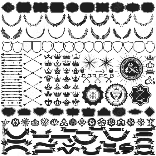 Design elements collection for crest making