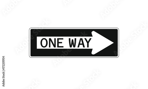 One way traffic sign ahead