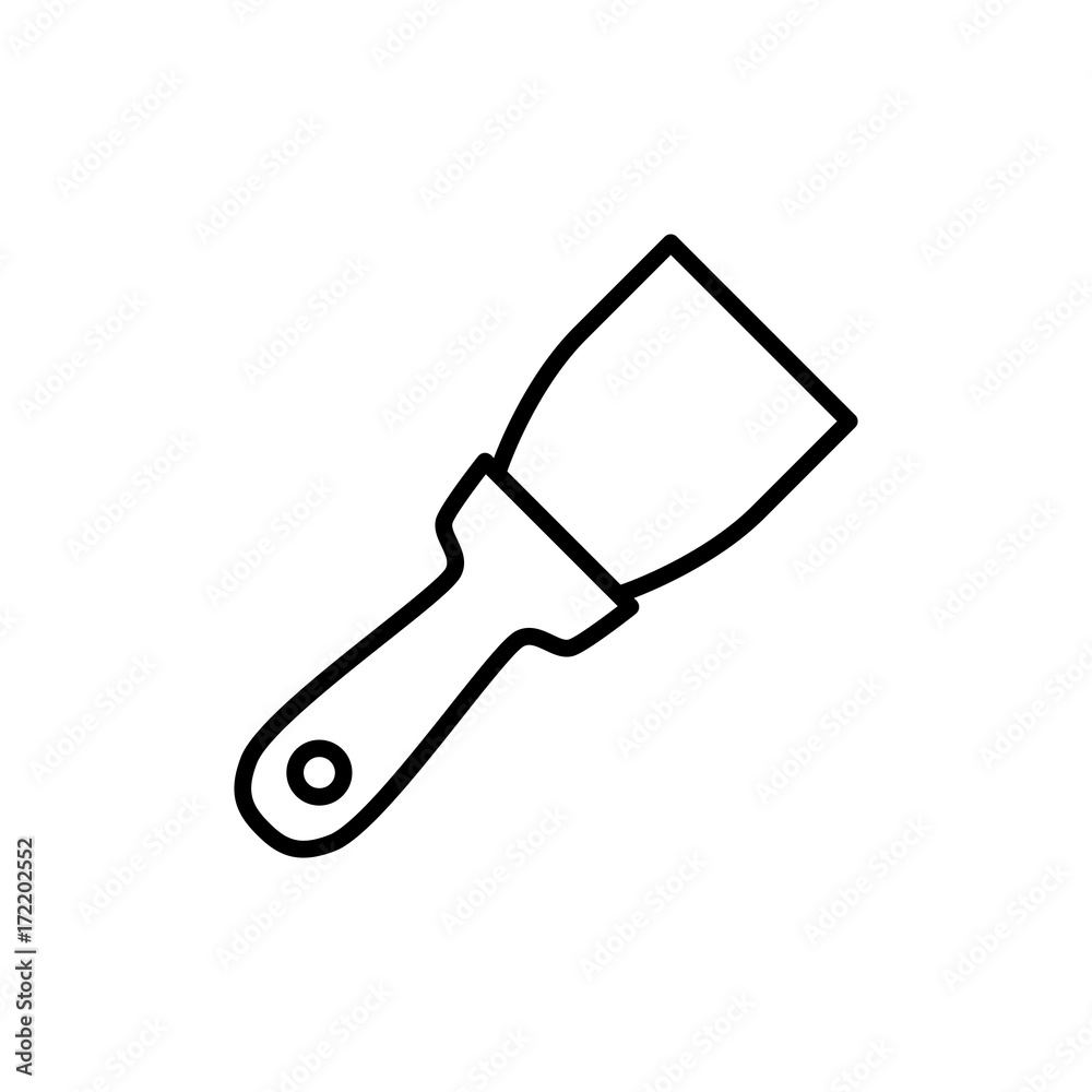 thin line putty knife icon thin line putty knife icon