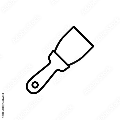 thin line putty knife icon