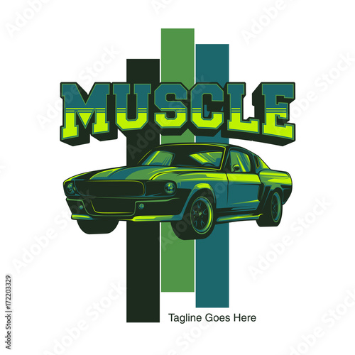 Muscle car vector illustration