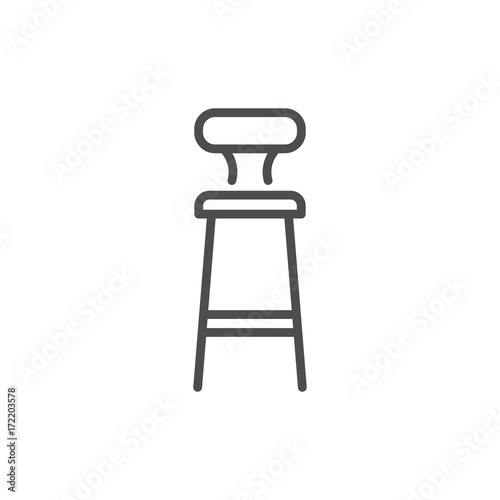 Bar stool line icon
