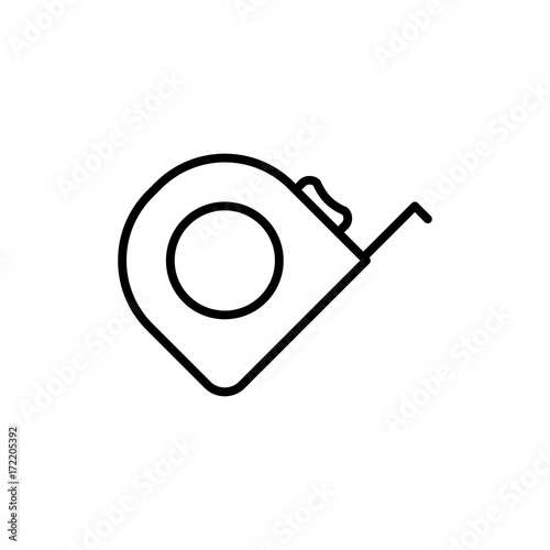 tape measure icon on white background