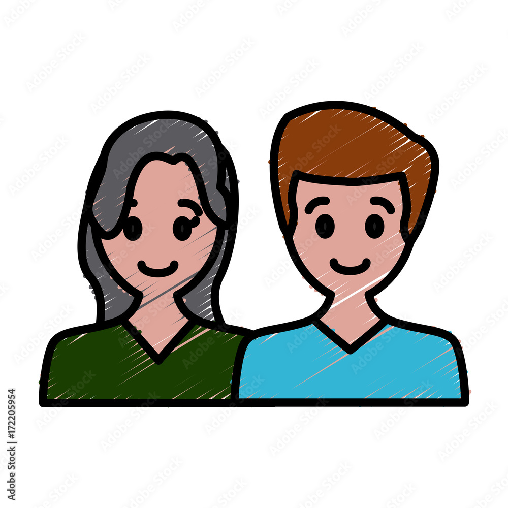 Couple faceless avatar icon vector illustration graphic design Couple faceless avatar icon vector illustration graphic design
