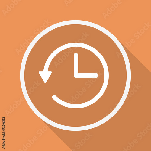 Runder Button mit Schatten - Zeitumstellung