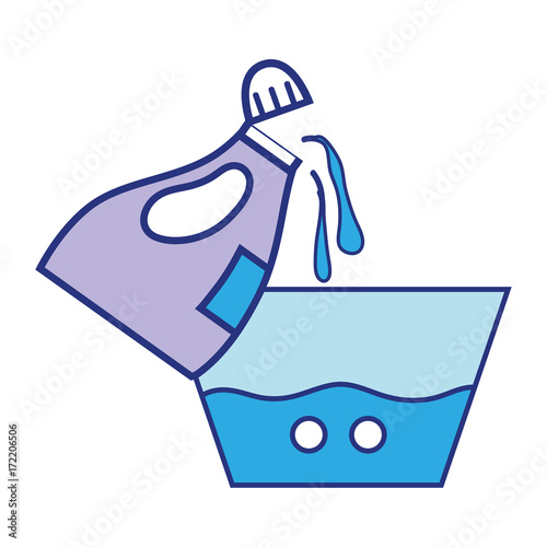 water pail design with softener bottle plashing vector illustration