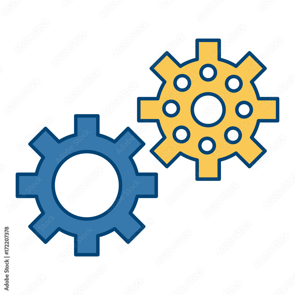 Gears machinery pieces icon vector illustration graphic design Gears machinery pieces icon vector illustration graphic design