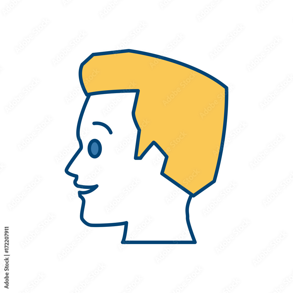 Man head silhouette icon vector illustration graphic design