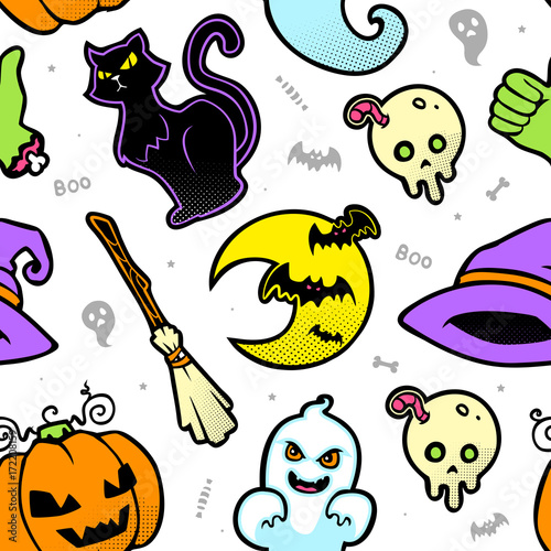 vector halloween seamless pattern