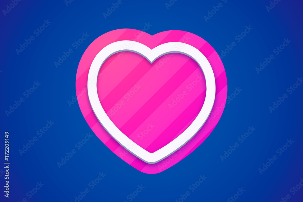 Colorful heart icon on dark background with color gradient