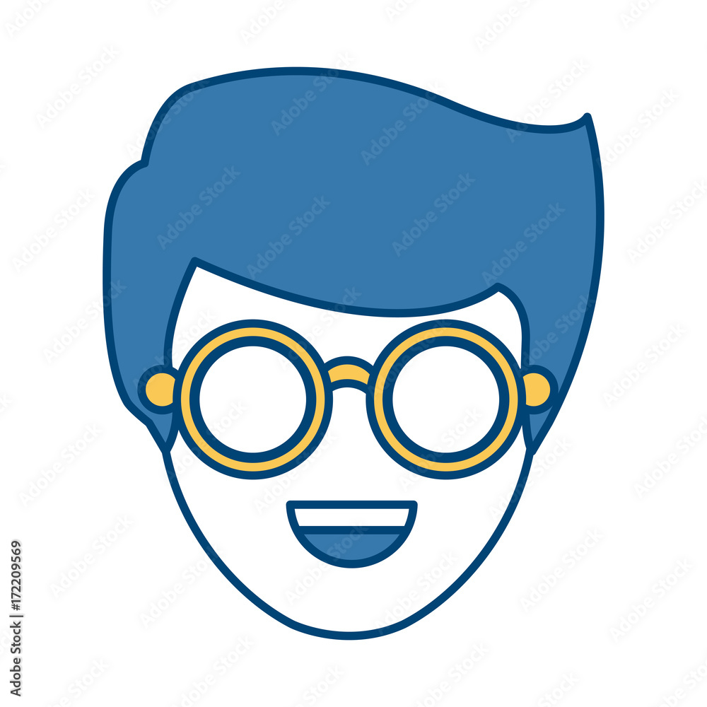 Man smiling cartoon icon vector illustration graphic design Man smiling cartoon icon vector illustration graphic design
