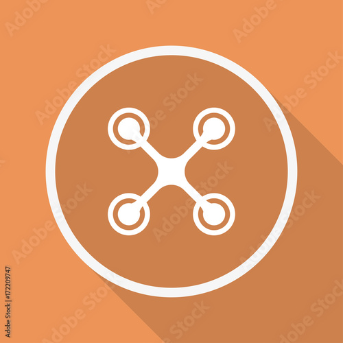 Runder Button mit Schatten - Quadrocopter