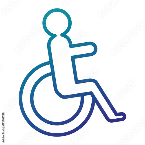 disabled sign isolated icon