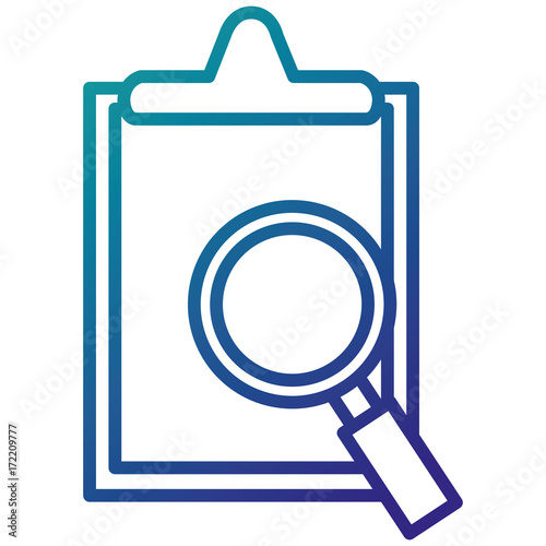 paper document with magnifying glass