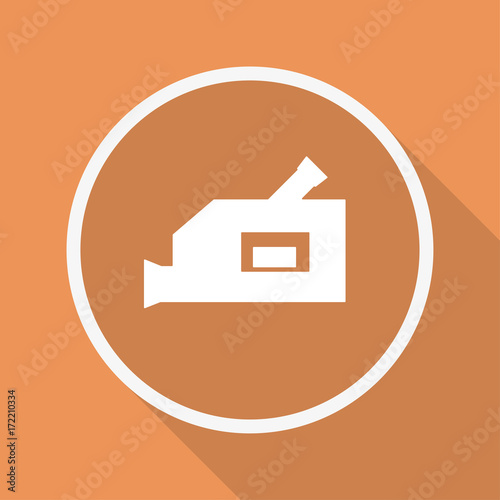 Runder Button mit Schatten - Filmkamera