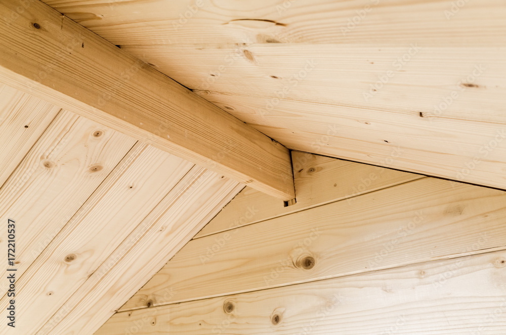 Interior fragment, inner beam of a rooftop Interior fragment, inner beam of a rooftop
