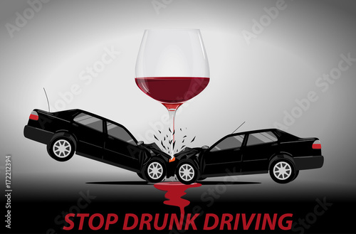 Stop drunk driving concept.