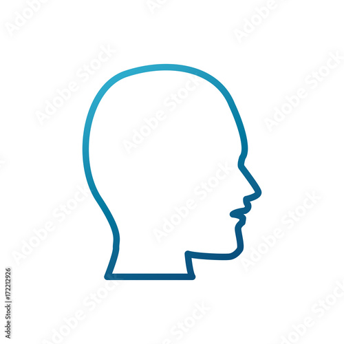 Man head silhouette icon vector illustration graphic design