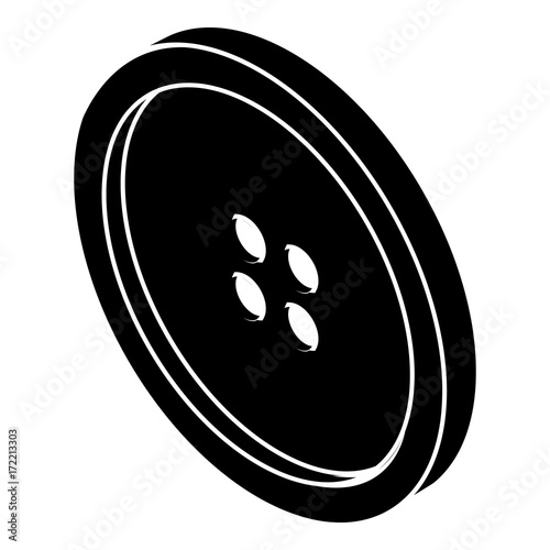 Small shirt button icon, simple style