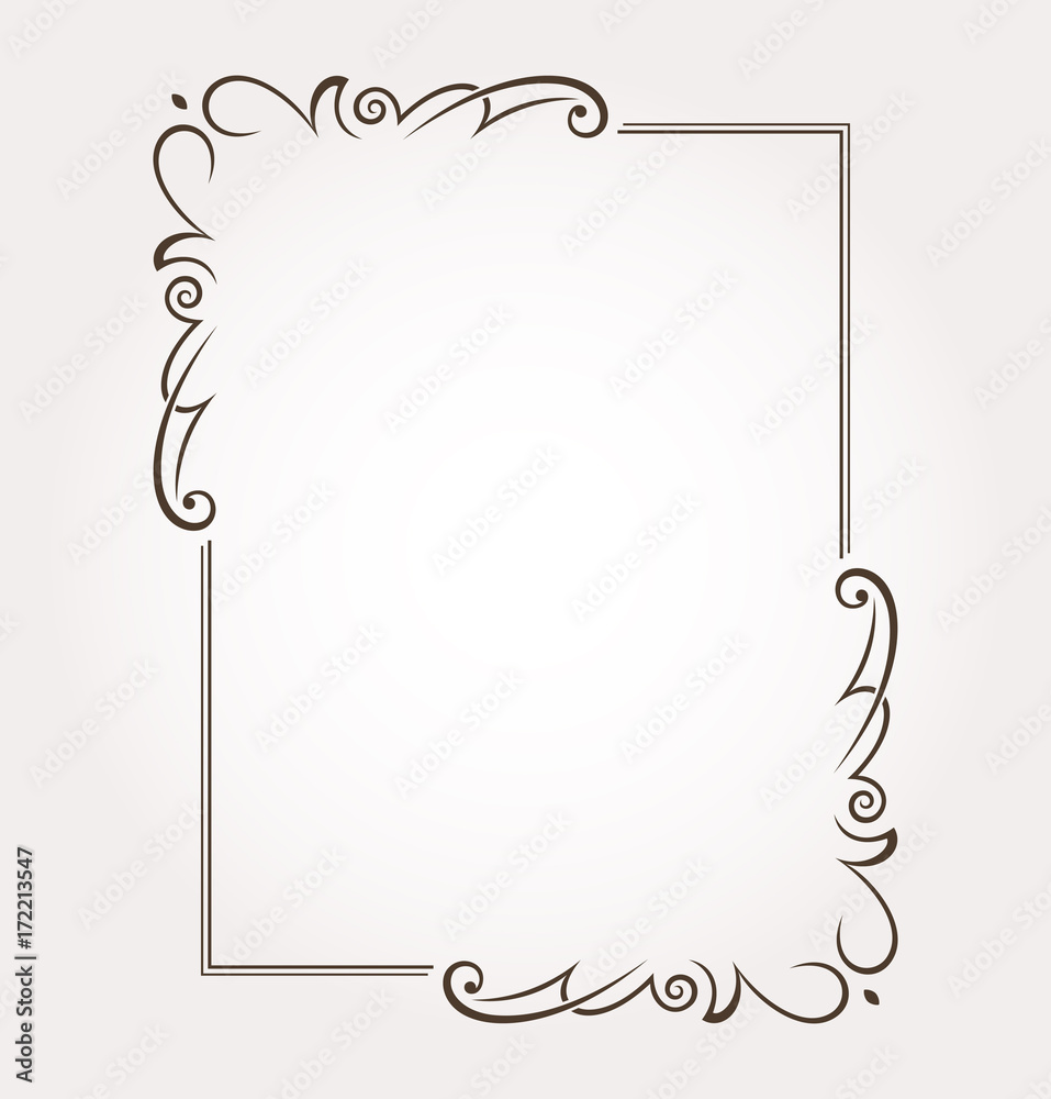 Fancy frame and page decoration. Vector illustration Fancy frame and page decoration. Vector illustration