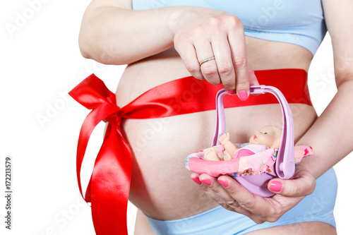 Wallpaper Mural pregnant woman's belly closeup Torontodigital.ca