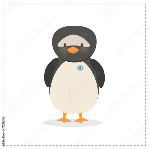 Penguin, small, toy funny penguin, vector © All5