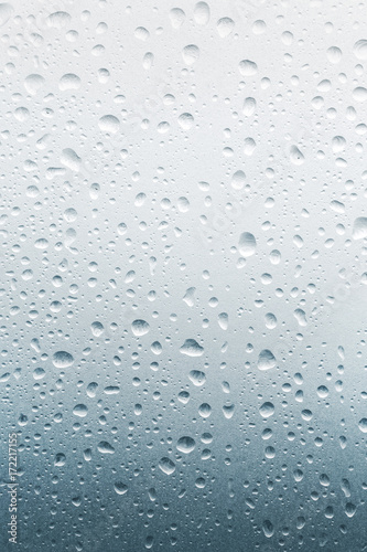 Light rain on the window glass, background