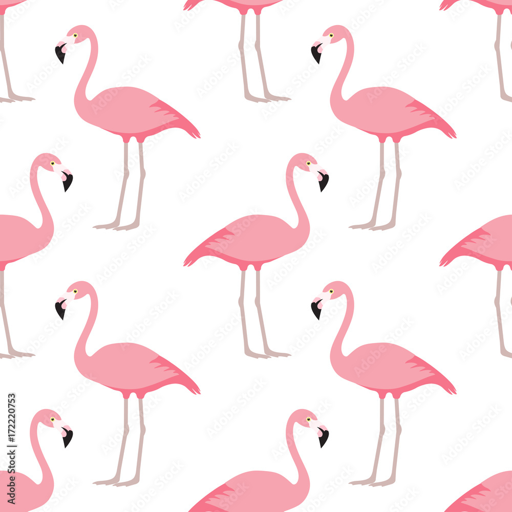 Naklejka premium Flamingo seamless pattern