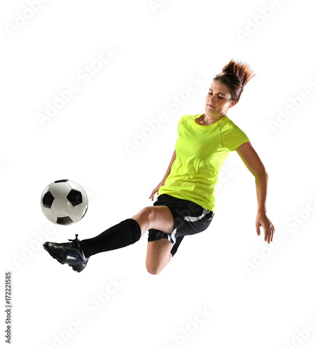 Young Soccer Player Kicking Ball © R. Gino Santa Maria