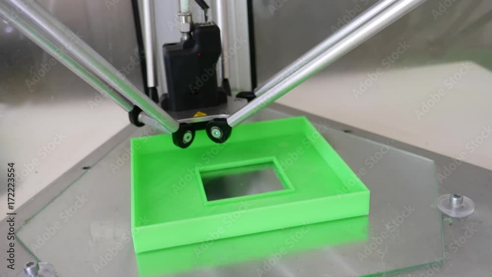 3D printer in high tech laboratory creating object 3D printer in high tech laboratory creating object