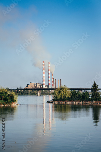 Obraz na płótnie Plant on the river w salonie