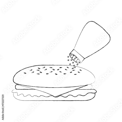 fast food sandwich menu restaurant lunch vector illustration
