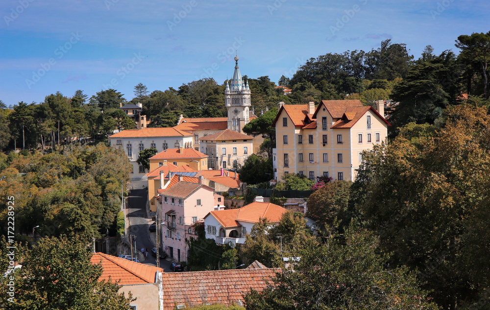 View over the old village of Sintra in Portugal