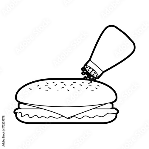 fast food sandwich menu restaurant lunch vector illustration