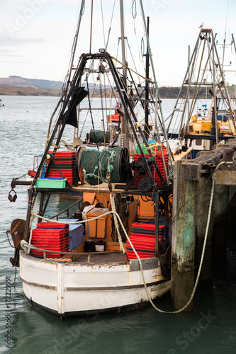 Commercial fishing boat at dock