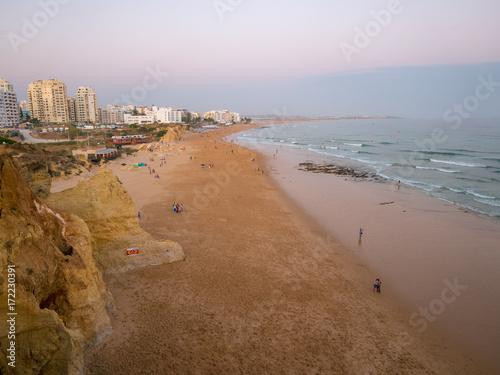Armacao de Pera beach at the sunset - Portugal