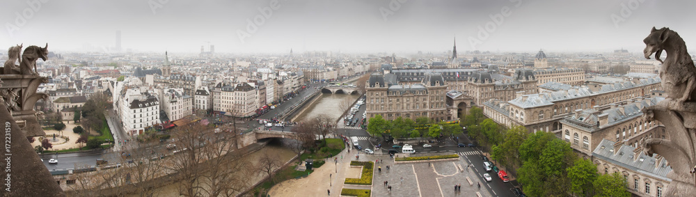 View to Seine from Notre-Dame de Paris 