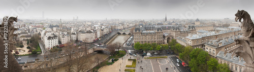 View to Seine from Notre-Dame de Paris  photo