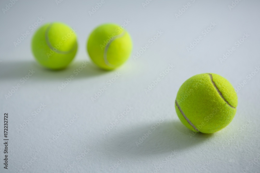 Close up of fluorescent yellow balls