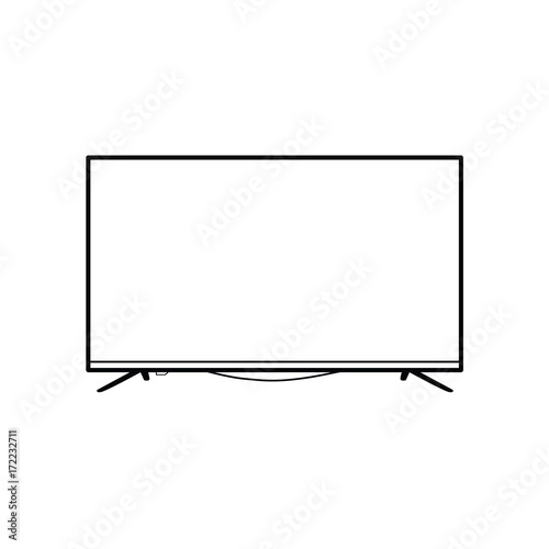 smart tv line vector icon