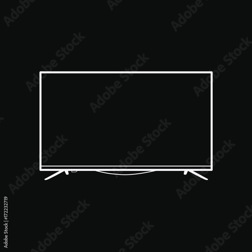 smart tv line vector icon. Line icon